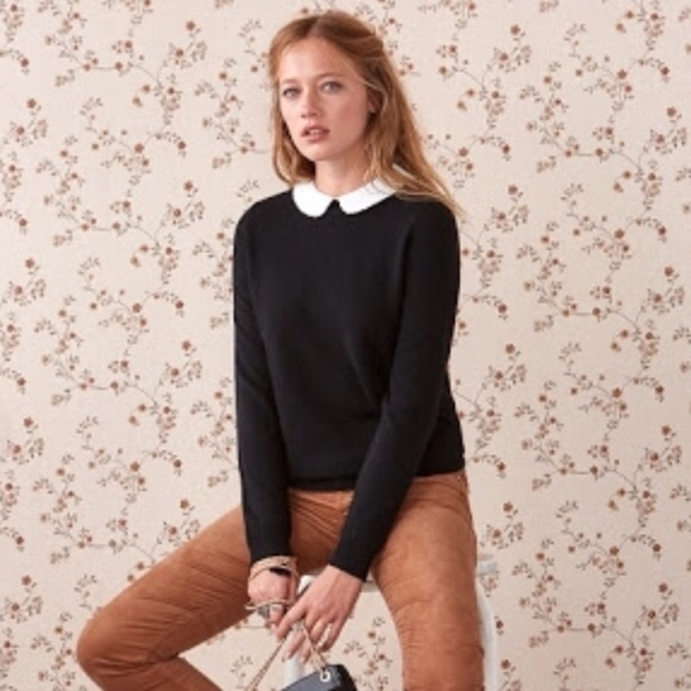 Sezane Peter Pan collar sweater